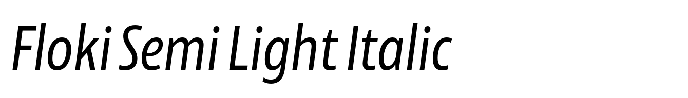 Floki Semi Light Italic